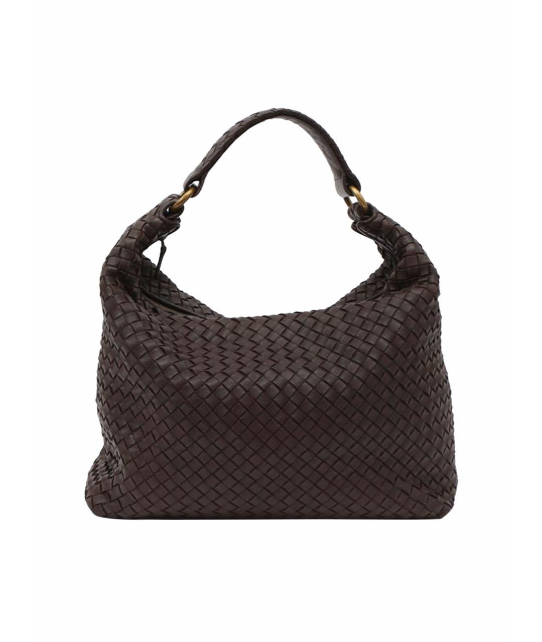 BOTTEGA VENETA Коричневая кожаная сумка с короткими ручками, фото 1