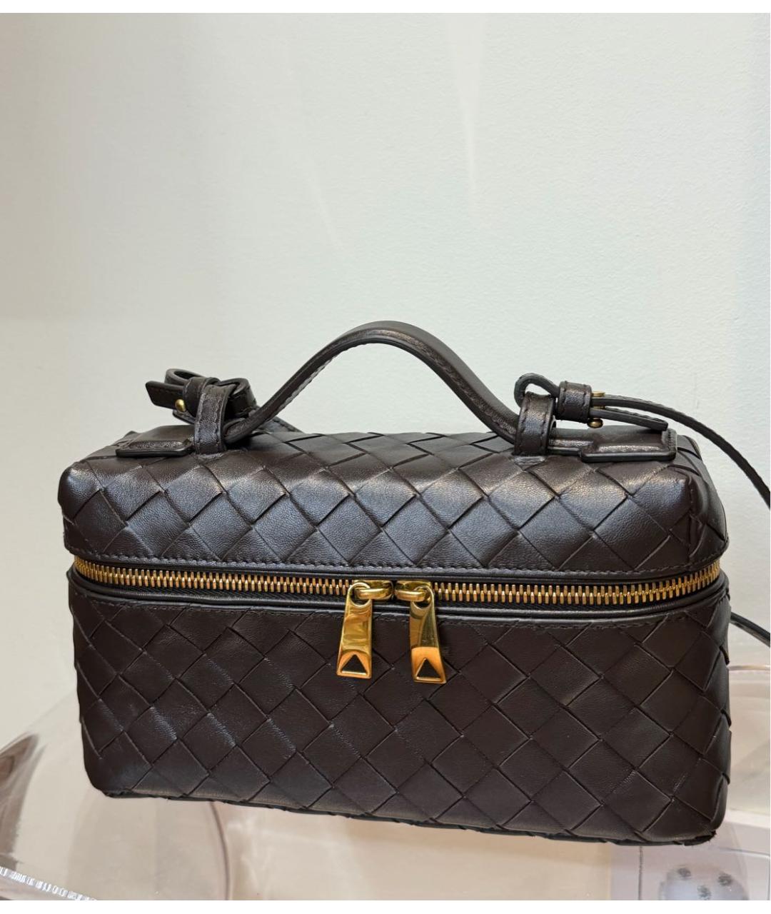 BOTTEGA VENETA Коричневая кожаная сумка через плечо, фото 7