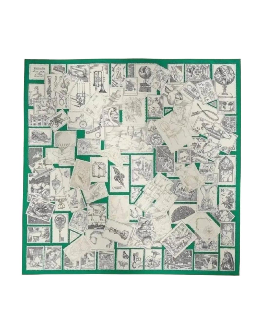 HERMES Мульти шелковый платок, фото 1