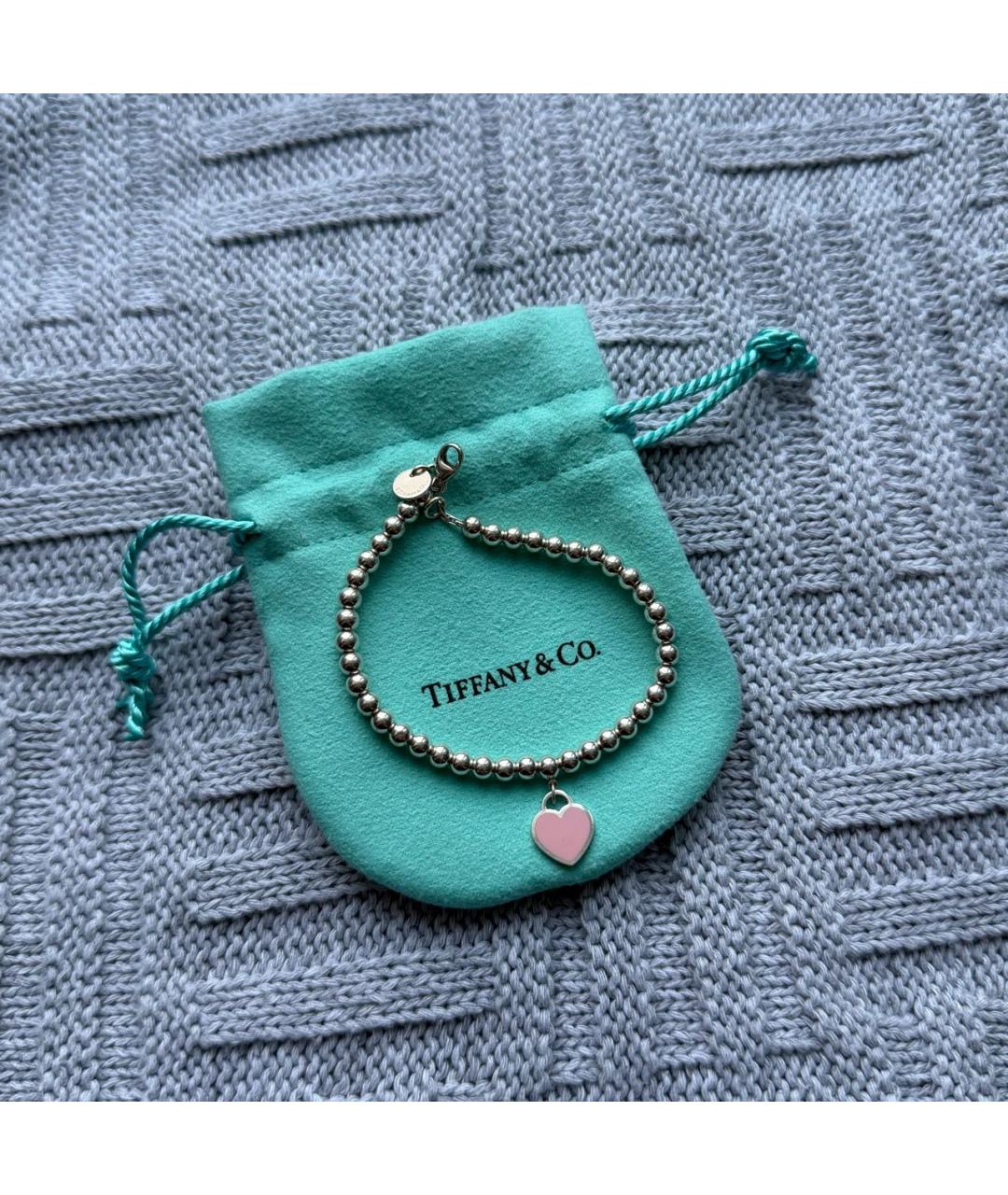 TIFFANY&CO Розовый серебряный браслет, фото 2