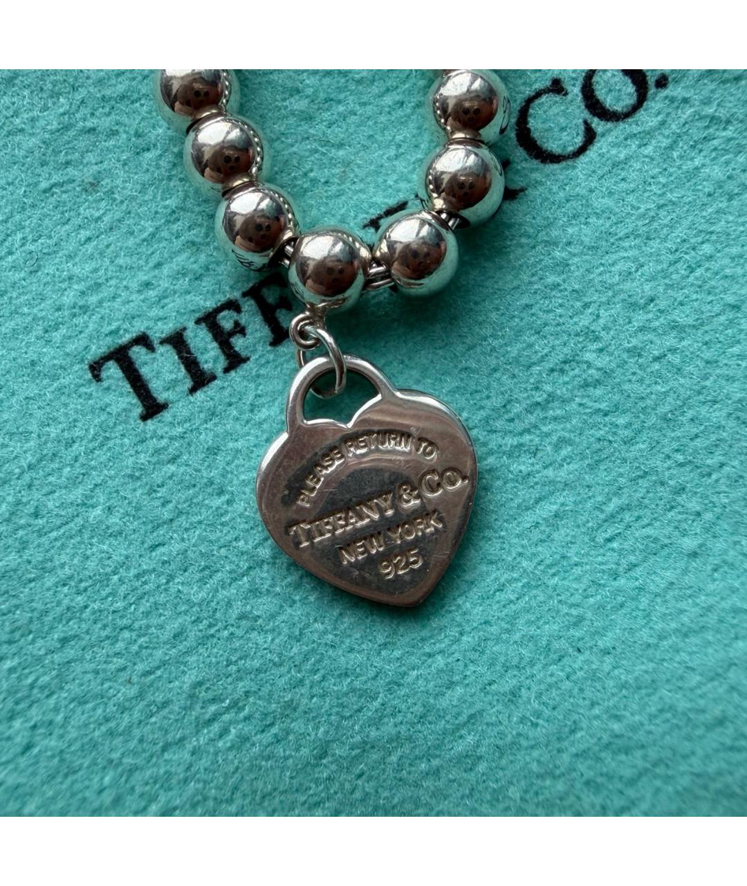 TIFFANY&CO Розовый серебряный браслет, фото 4