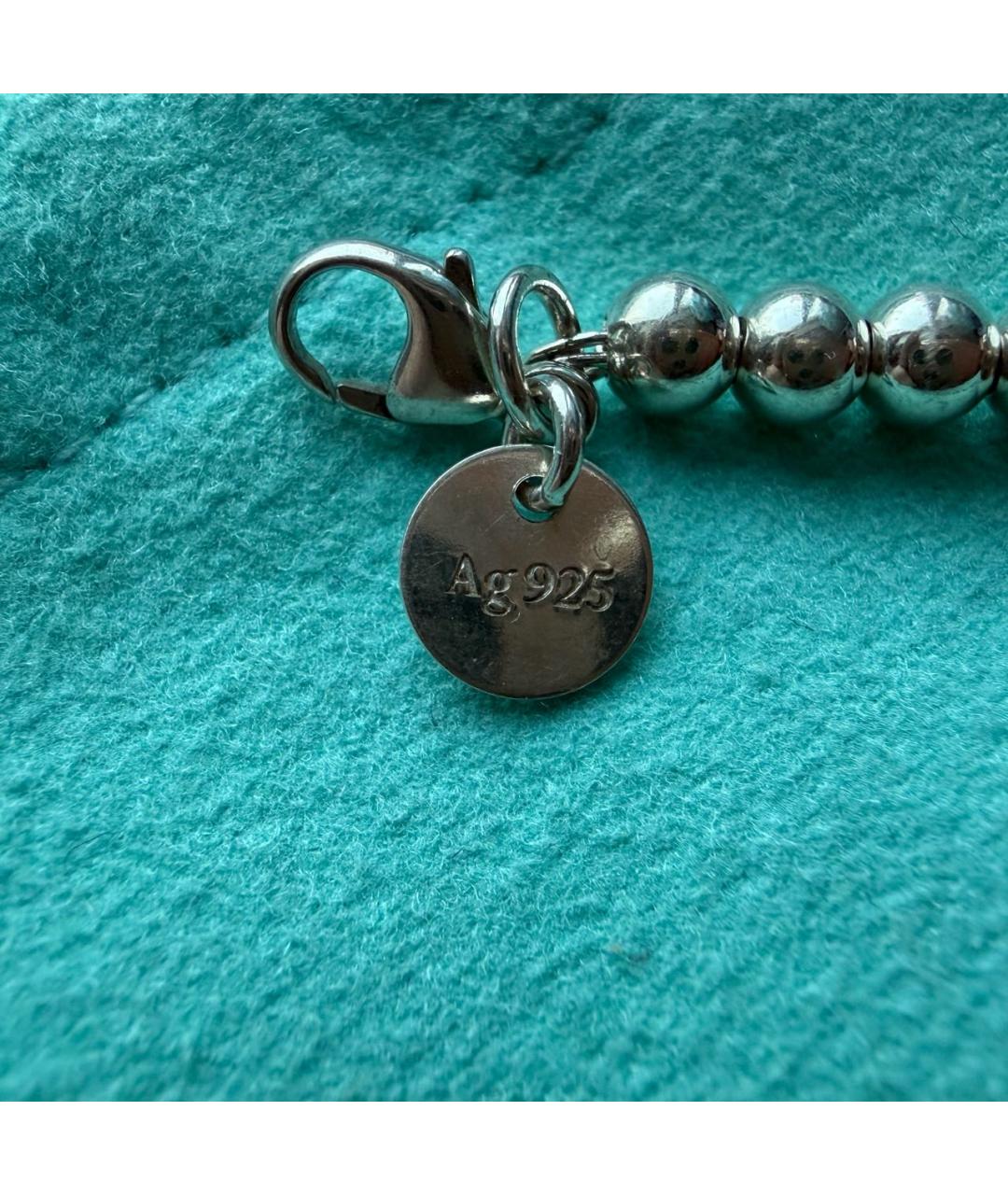 TIFFANY&CO Розовый серебряный браслет, фото 5