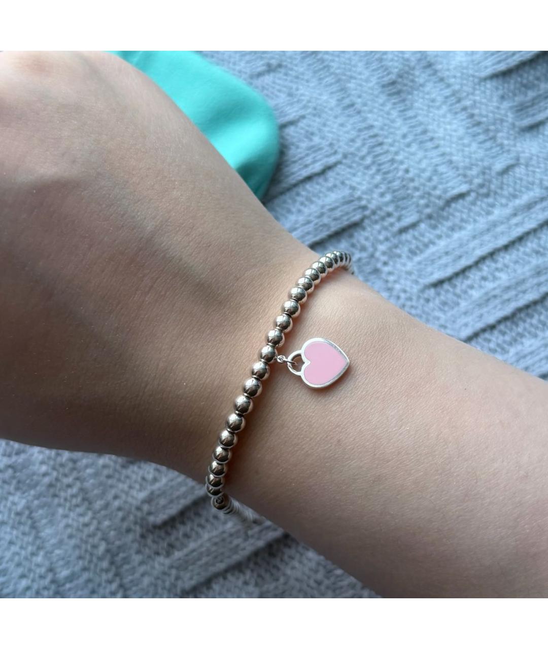 TIFFANY&CO Розовый серебряный браслет, фото 8