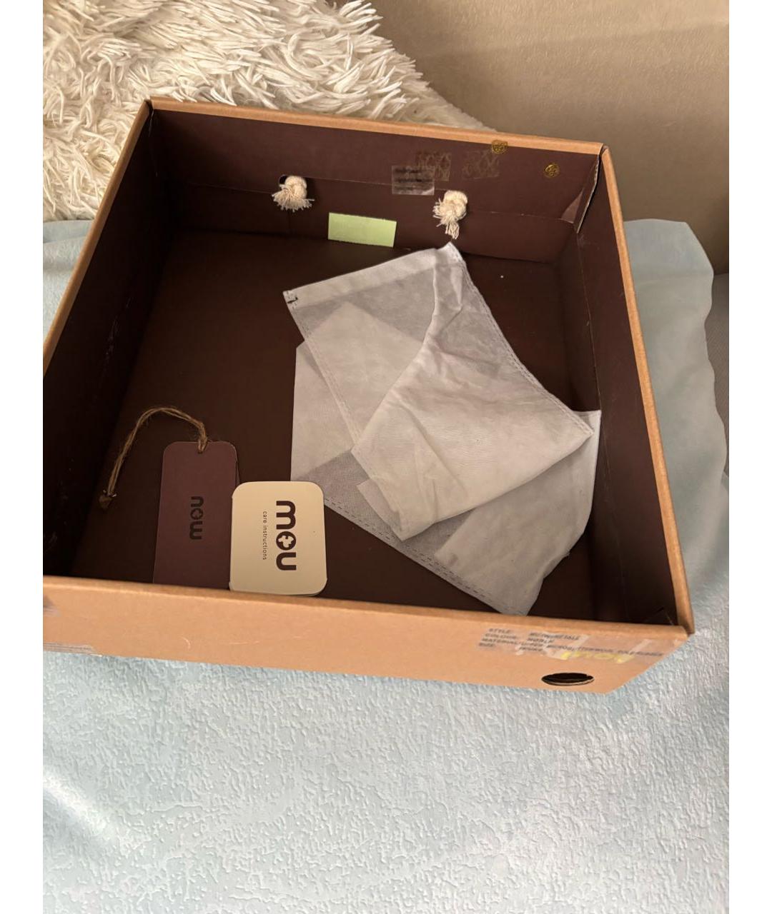 MOU Серебряные кожаные полусапоги, фото 7