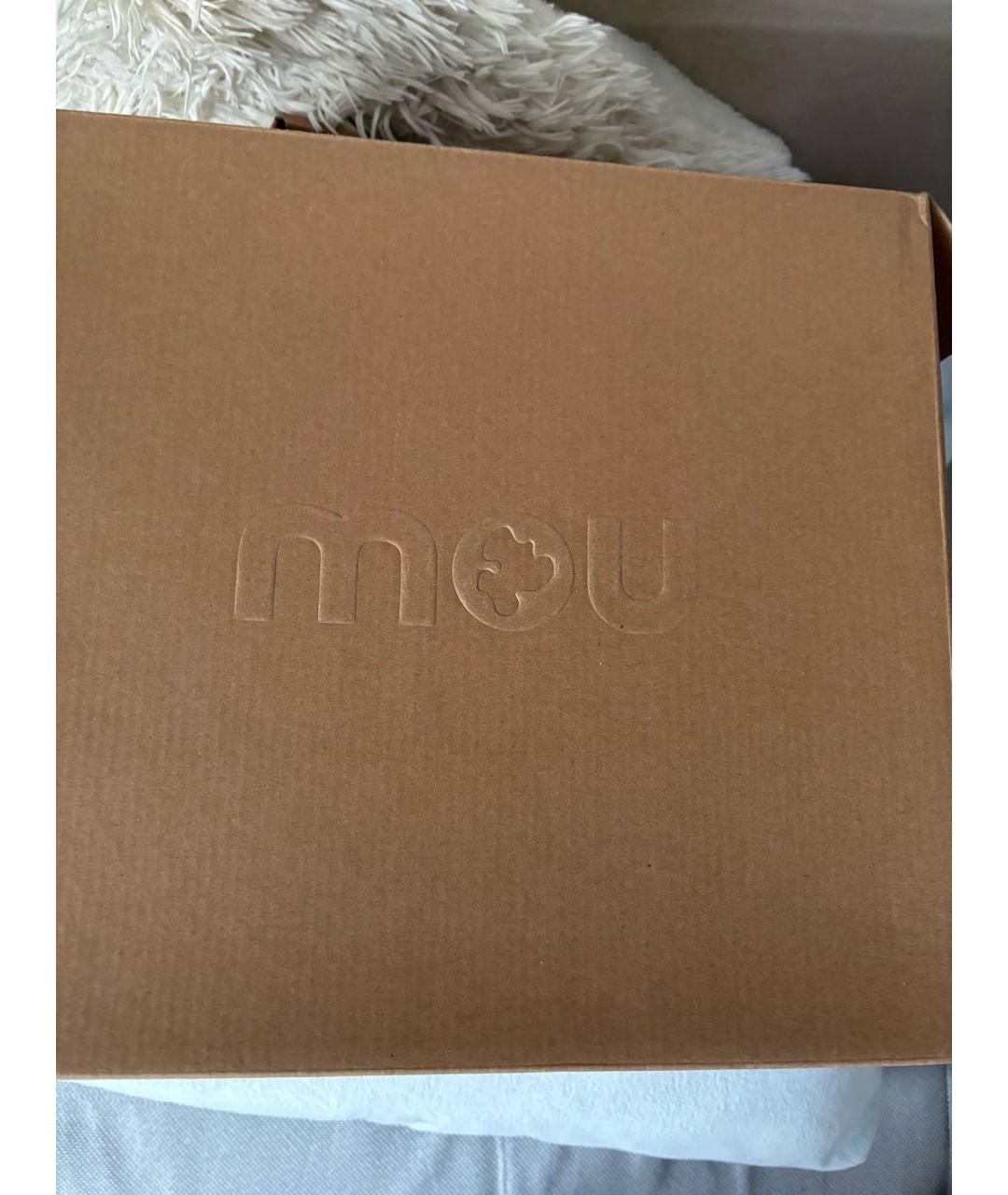 MOU Серебряные кожаные полусапоги, фото 6