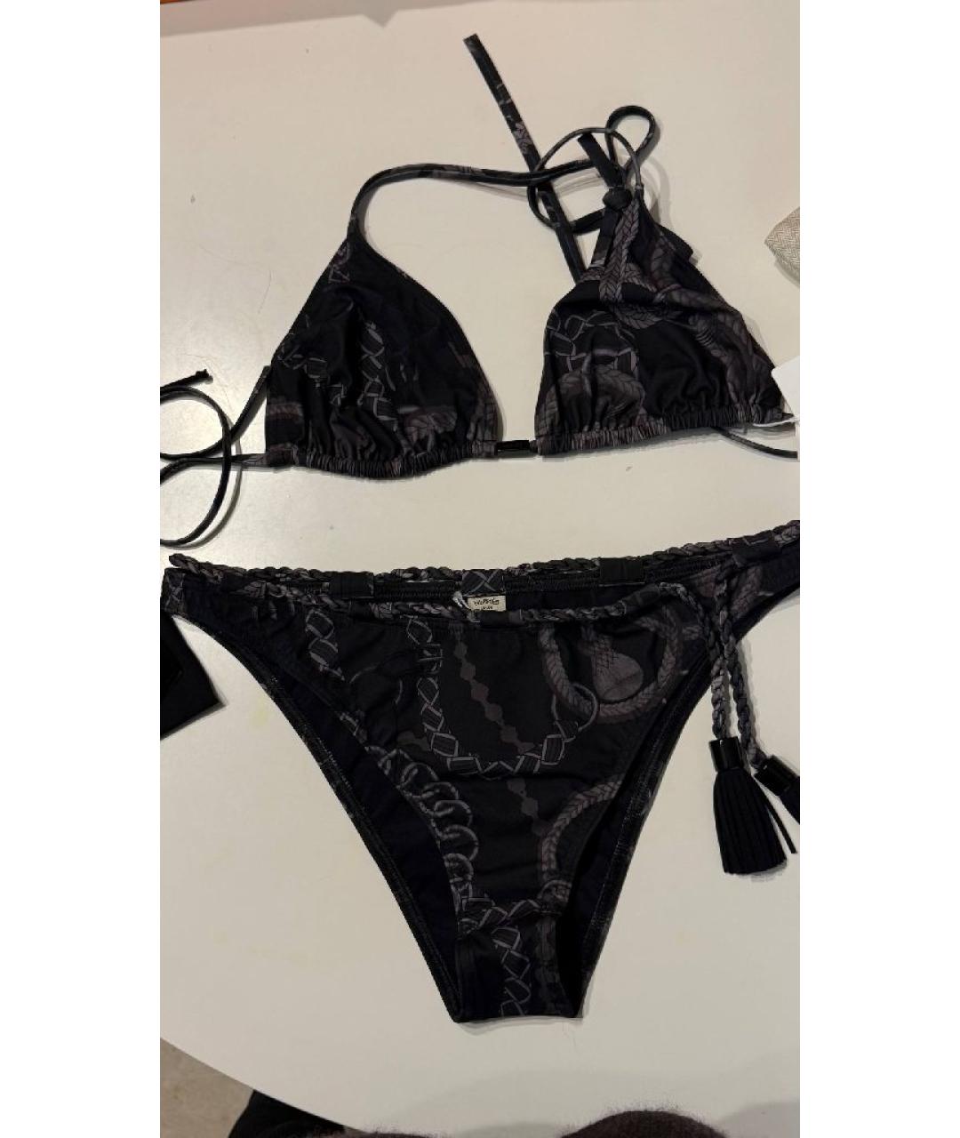 HERMES Черный полиамидовый купальник, фото 5