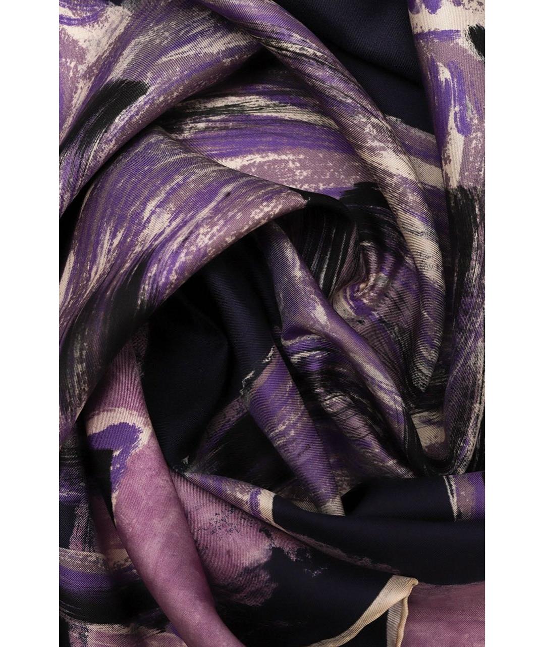 LANVIN Фиолетовый шелковый платок, фото 8