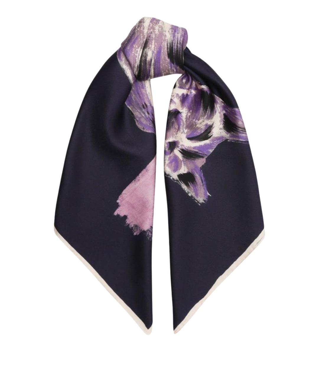 LANVIN Фиолетовый шелковый платок, фото 1