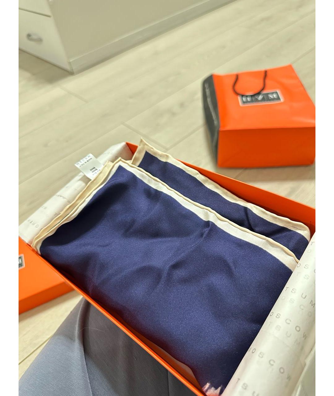 LANVIN Фиолетовый шелковый платок, фото 3