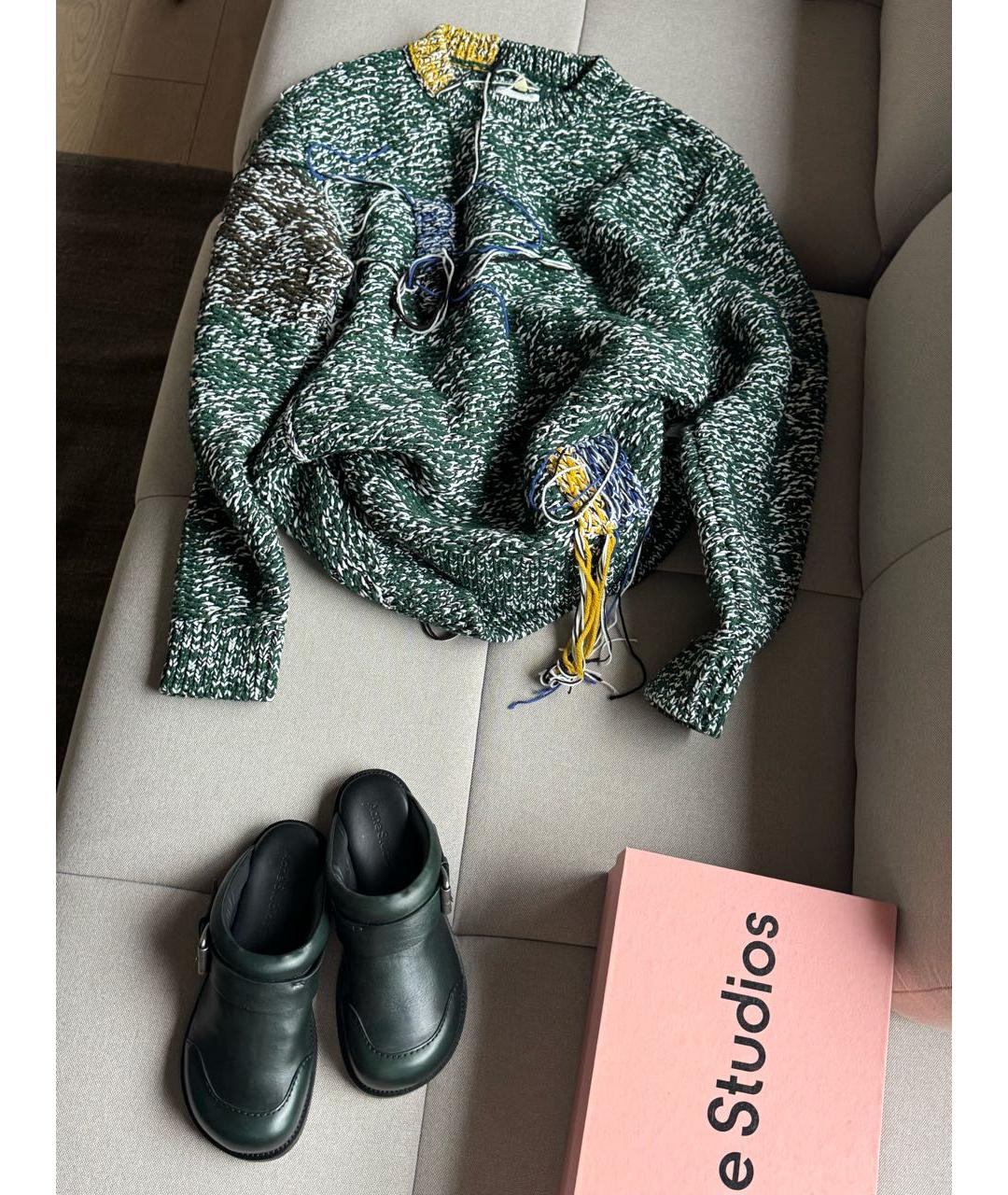 OAMC Зеленый шерстяной джемпер / свитер, фото 8