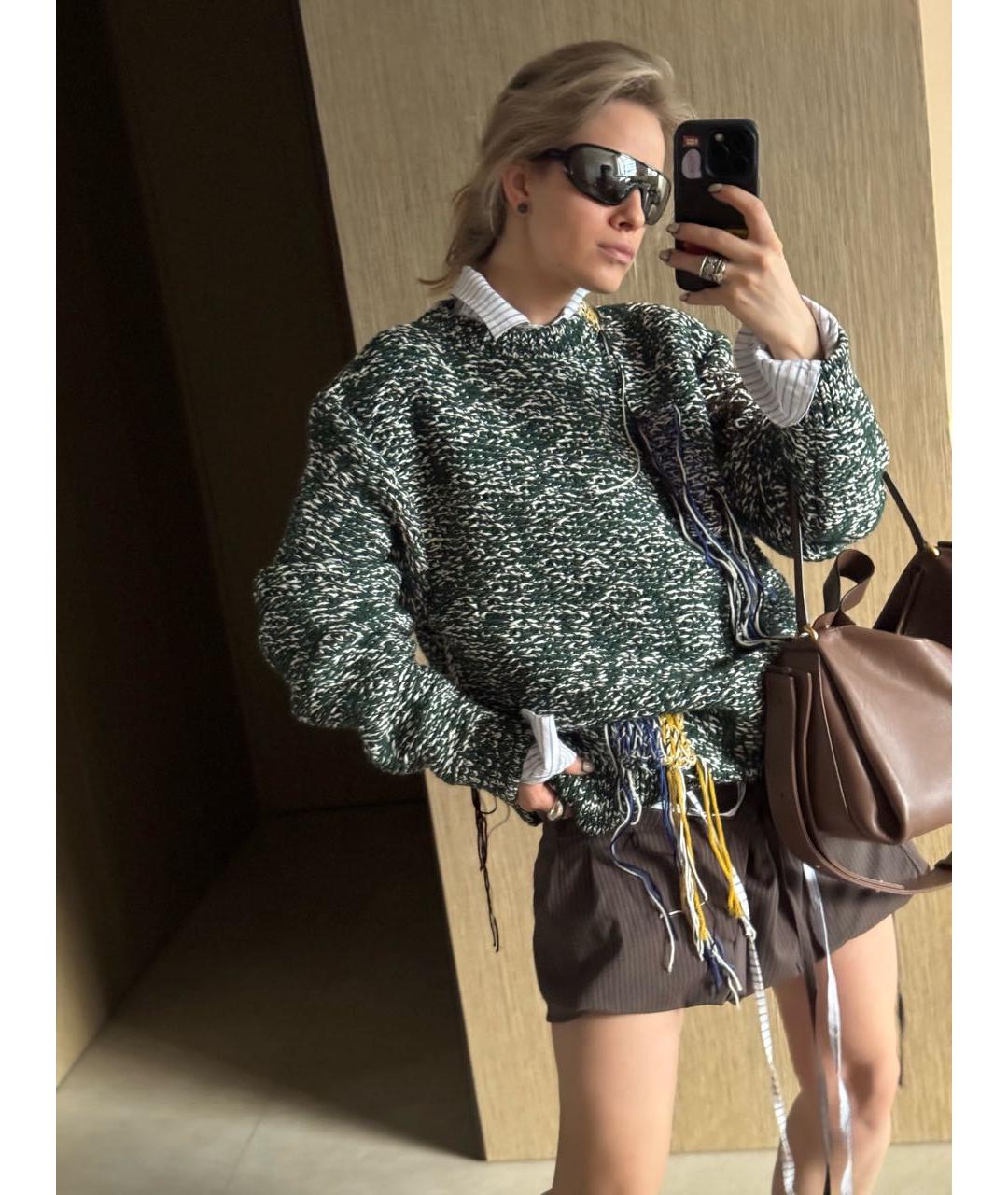 OAMC Зеленый шерстяной джемпер / свитер, фото 5