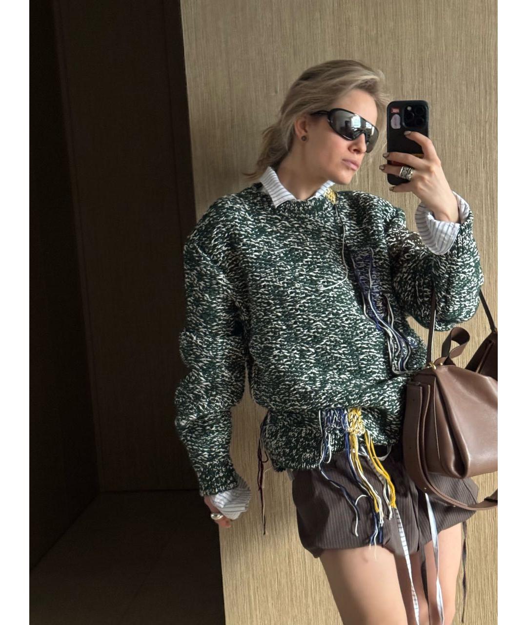 OAMC Зеленый шерстяной джемпер / свитер, фото 4