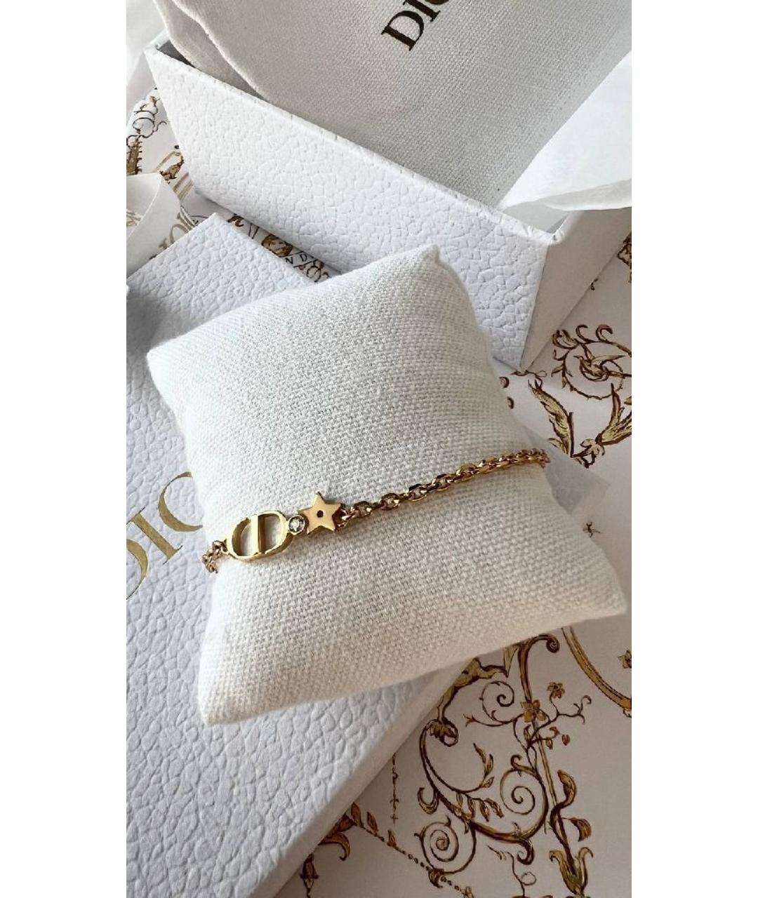 CHRISTIAN DIOR Золотой металлический браслет, фото 2