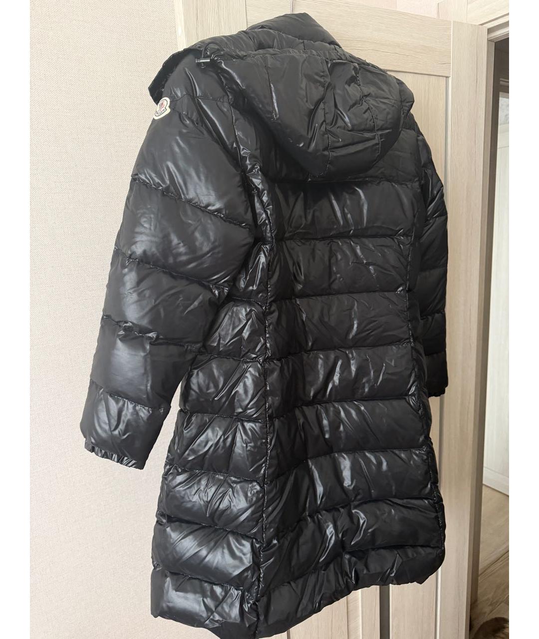 MONCLER Черный полиэстеровый пуховик, фото 2