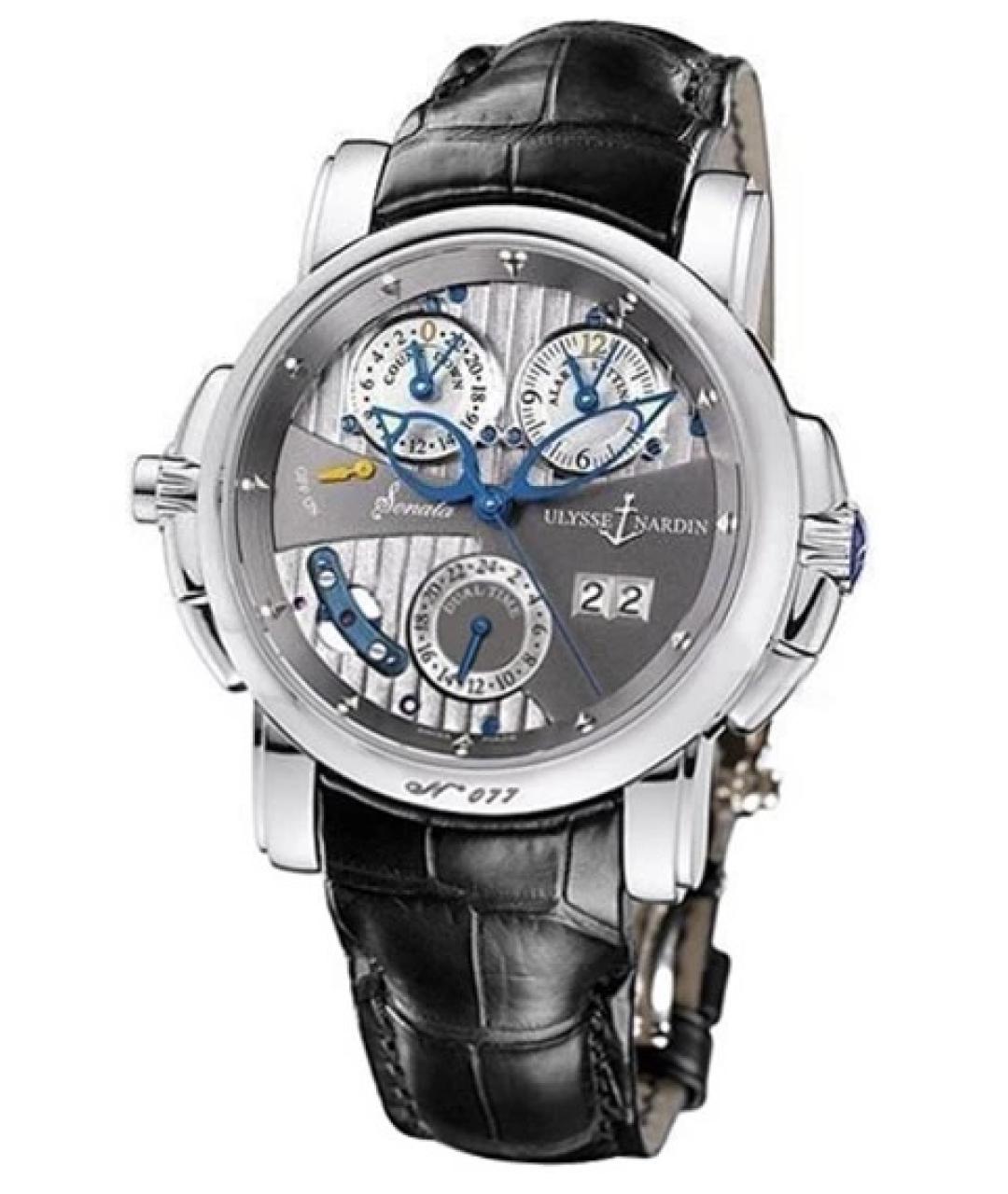 Ulysse Nardin Серые часы из белого золота, фото 7