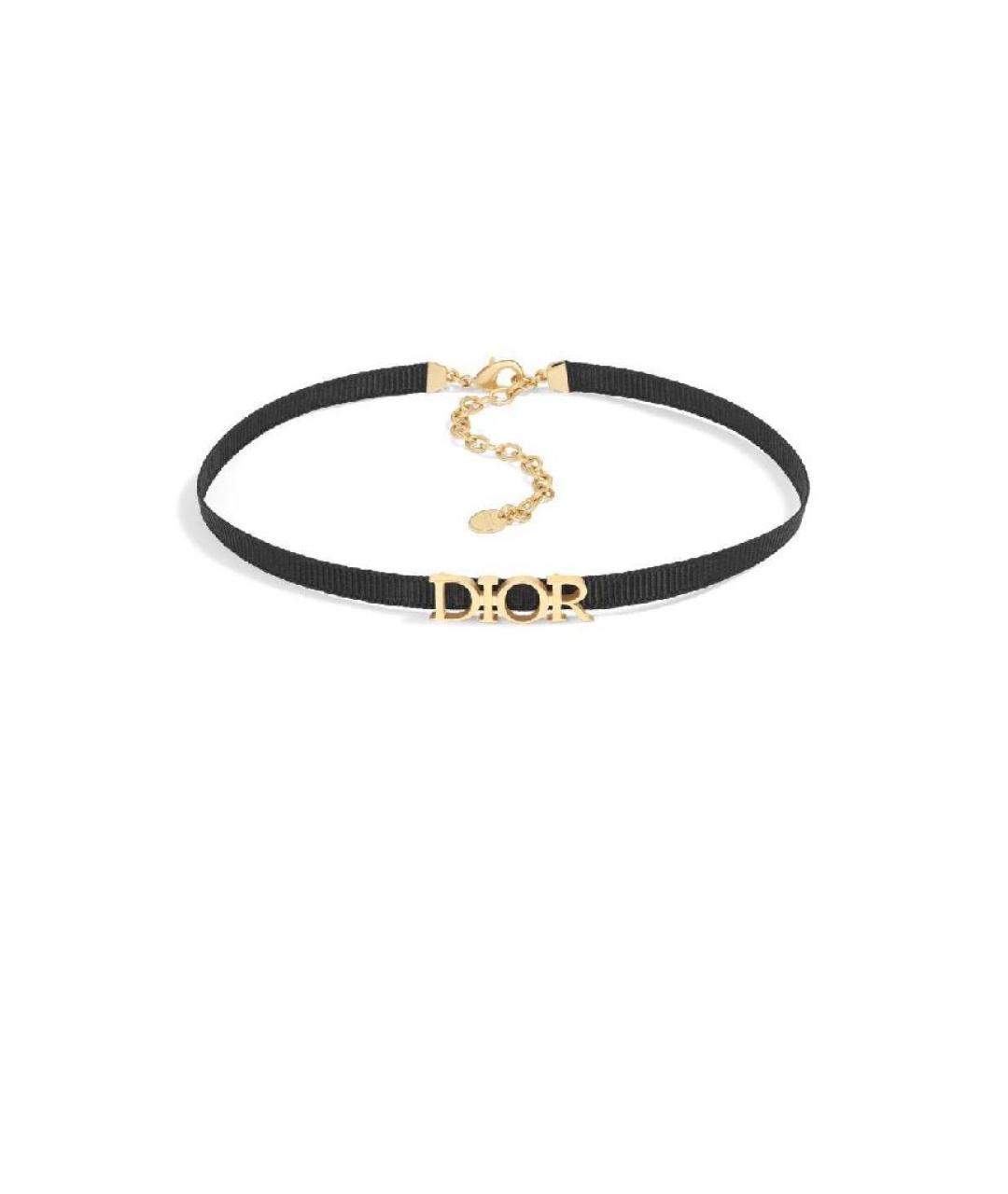 CHRISTIAN DIOR Черный металлический чокер, фото 3