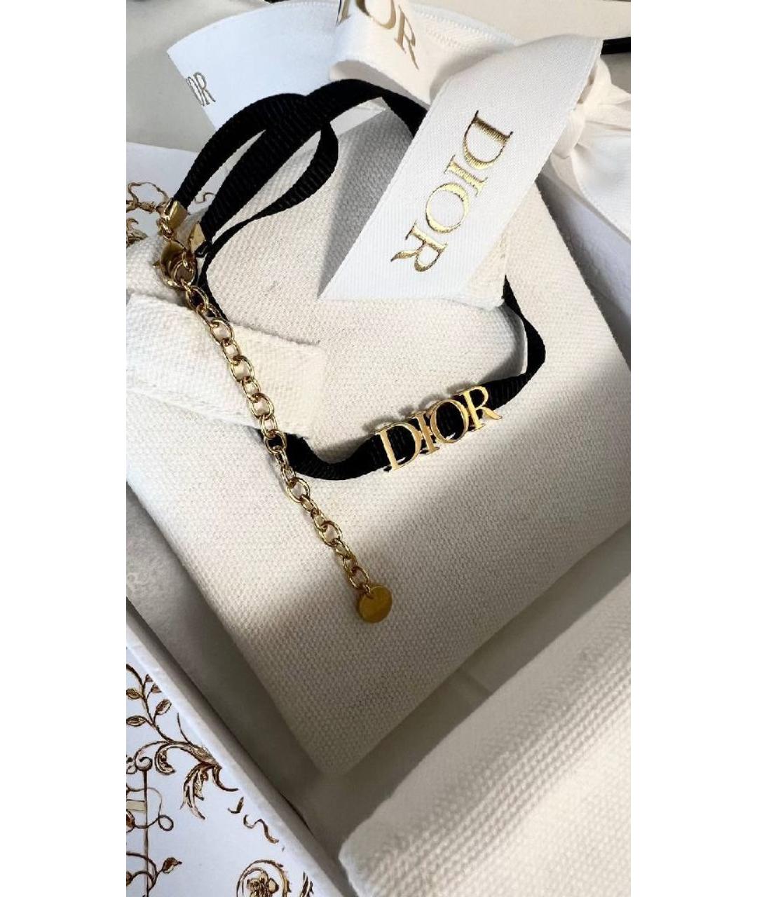 CHRISTIAN DIOR Черный металлический чокер, фото 2