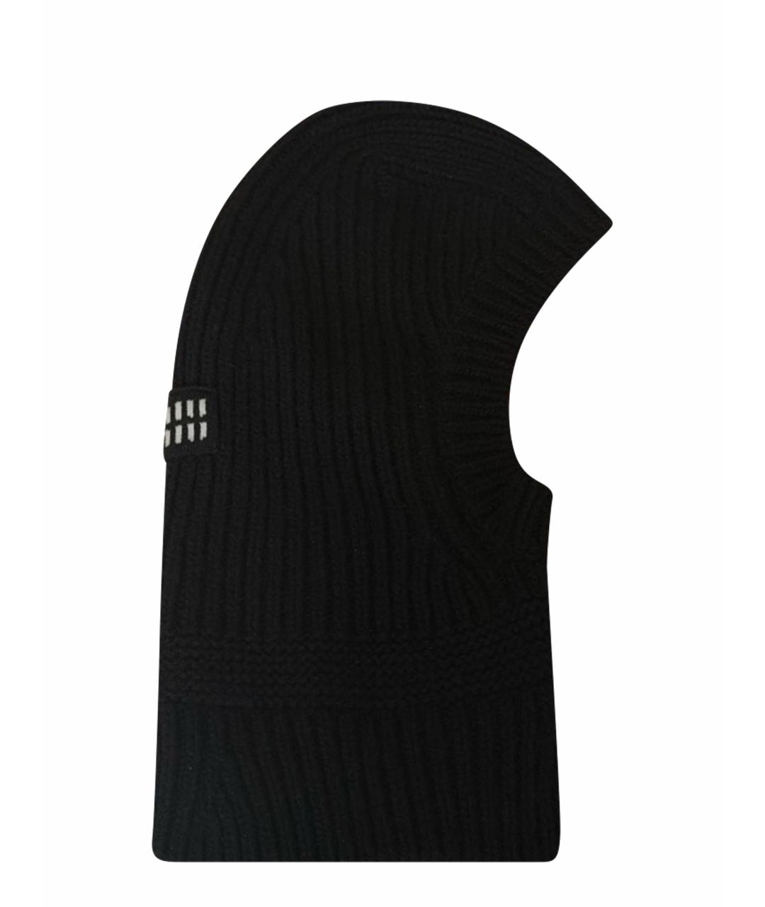 MIU MIU Черная шерстяная шапка, фото 1