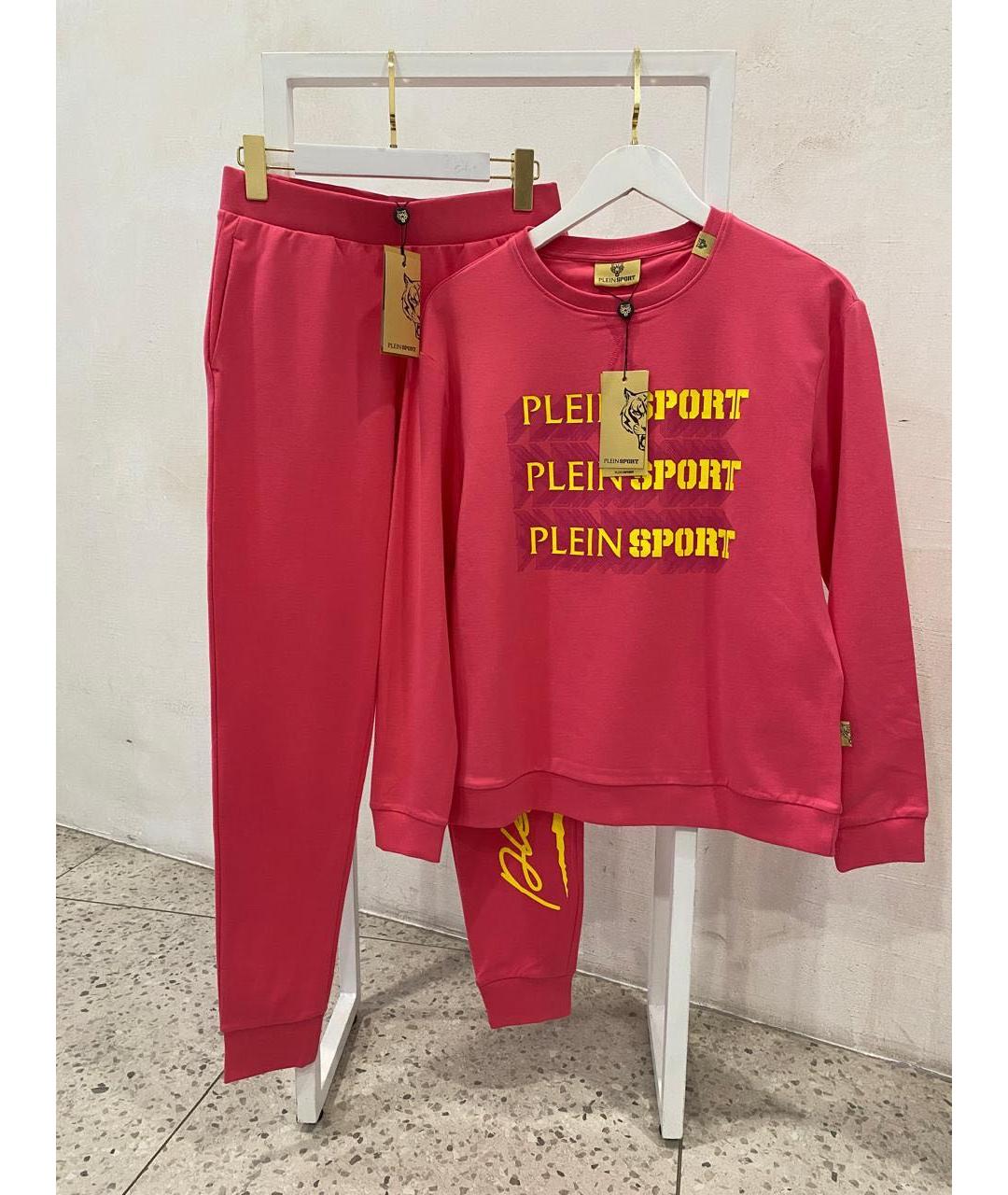 PLEIN SPORT Розовый хлопковый спортивные костюмы, фото 3
