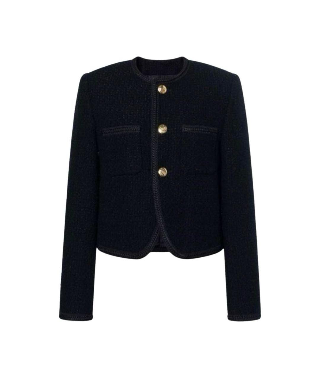 CELINE Черная твидовая куртка, фото 9