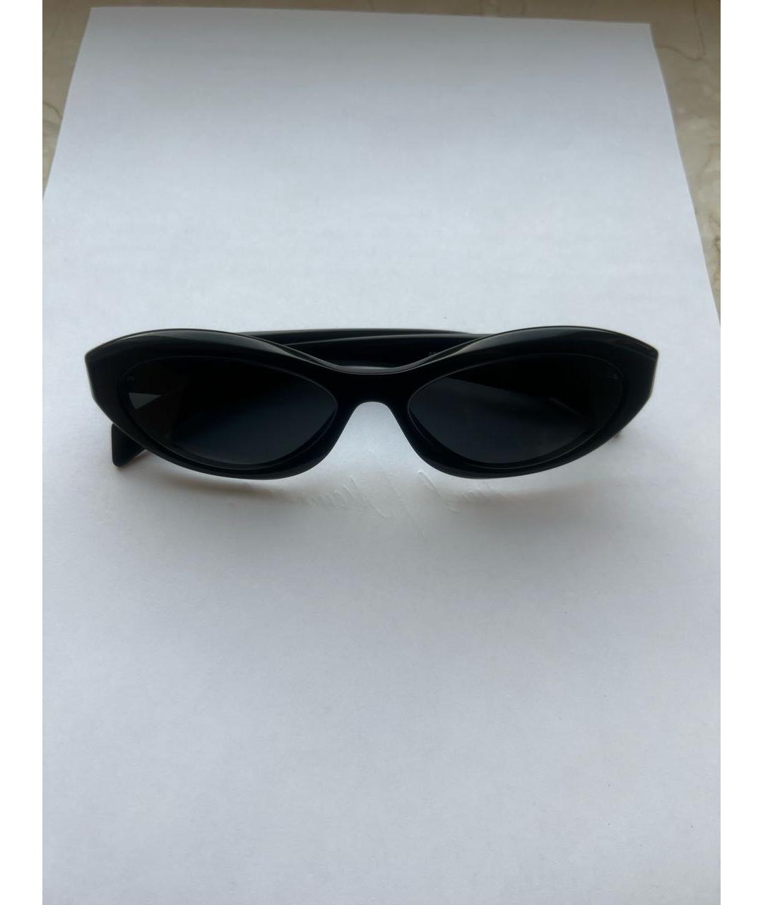 PRADA Черные пластиковые солнцезащитные очки, фото 4