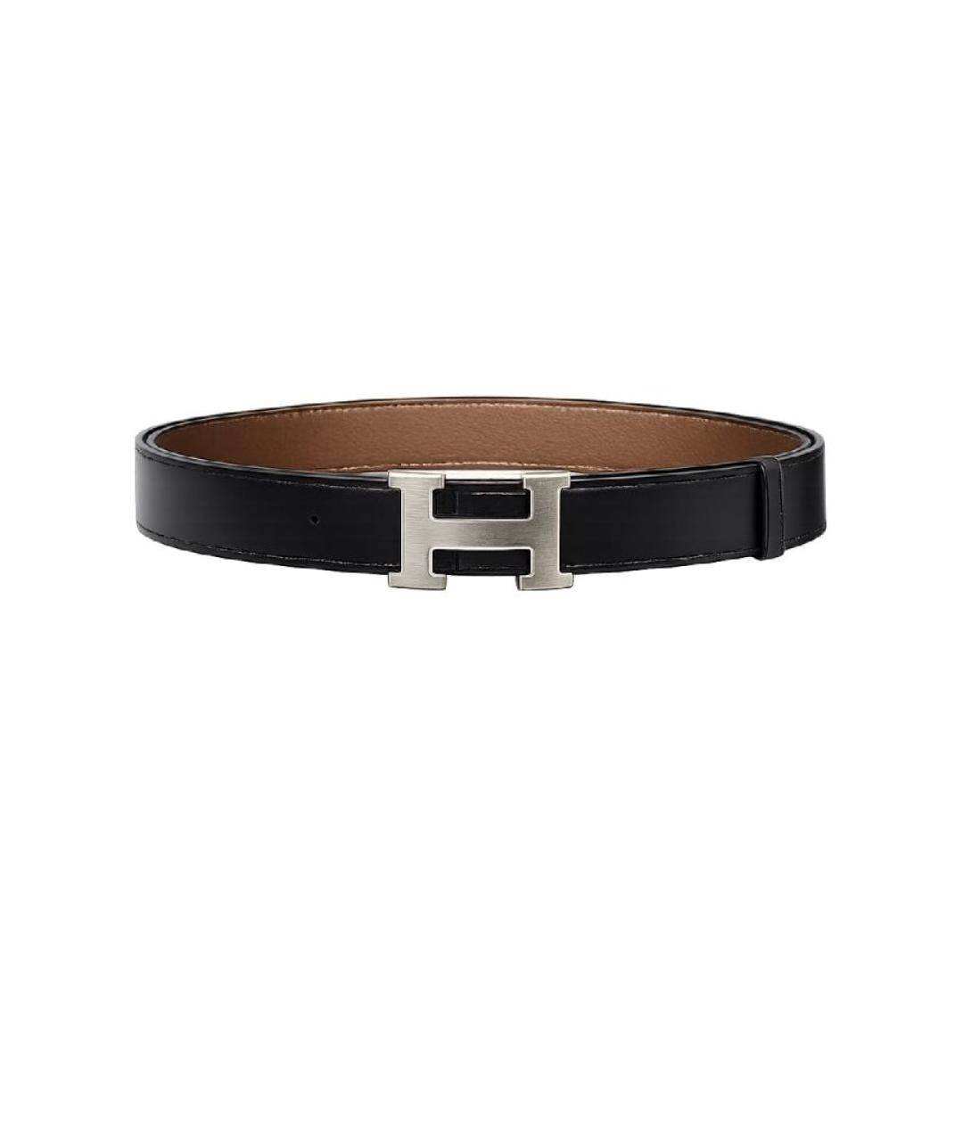 HERMES Черный кожаный ремень, фото 5