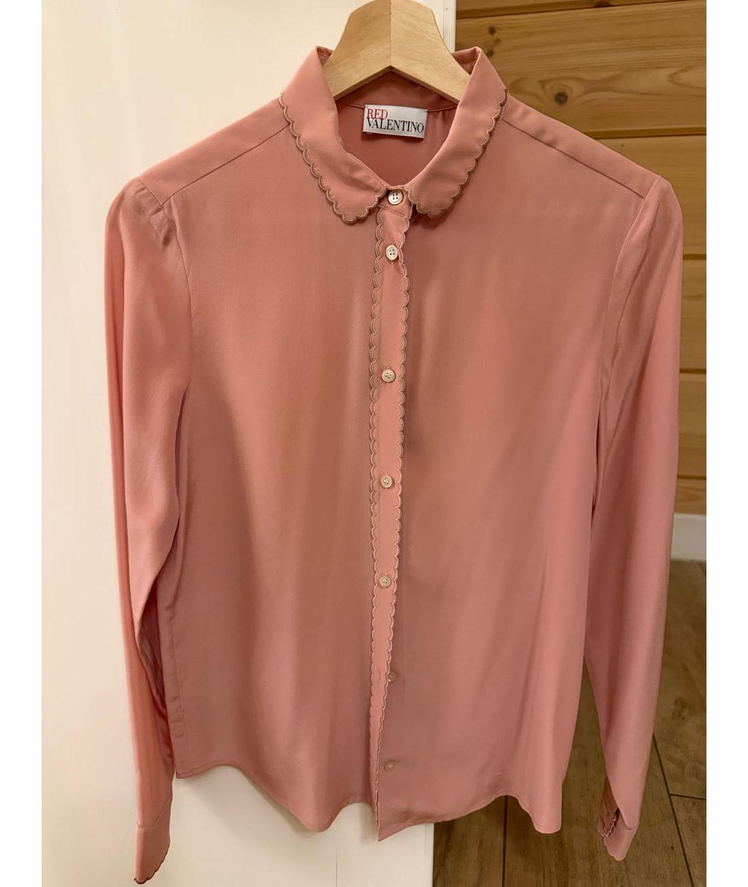 RED VALENTINO Розовая шифоновая блузы, фото 3