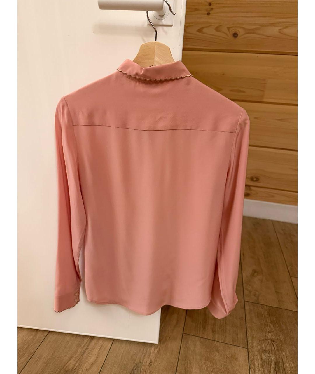 RED VALENTINO Розовая шифоновая блузы, фото 2