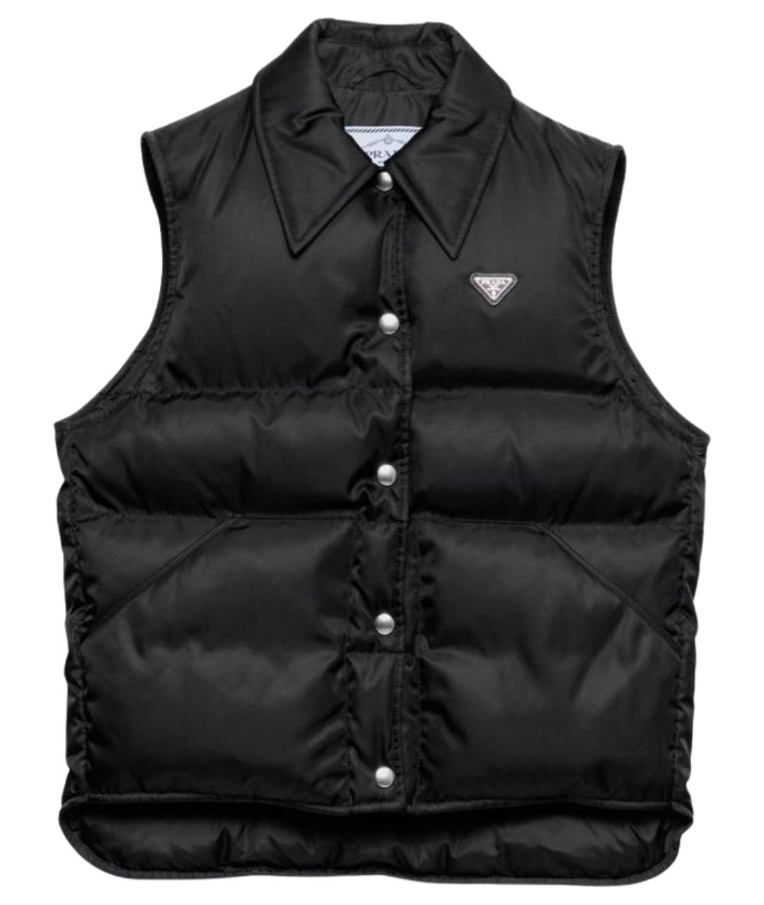 PRADA Черный полиамидовый пуховик, фото 1
