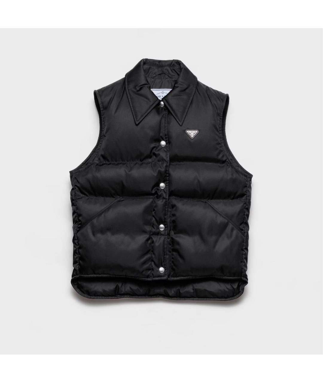 PRADA Черный полиамидовый пуховик, фото 6