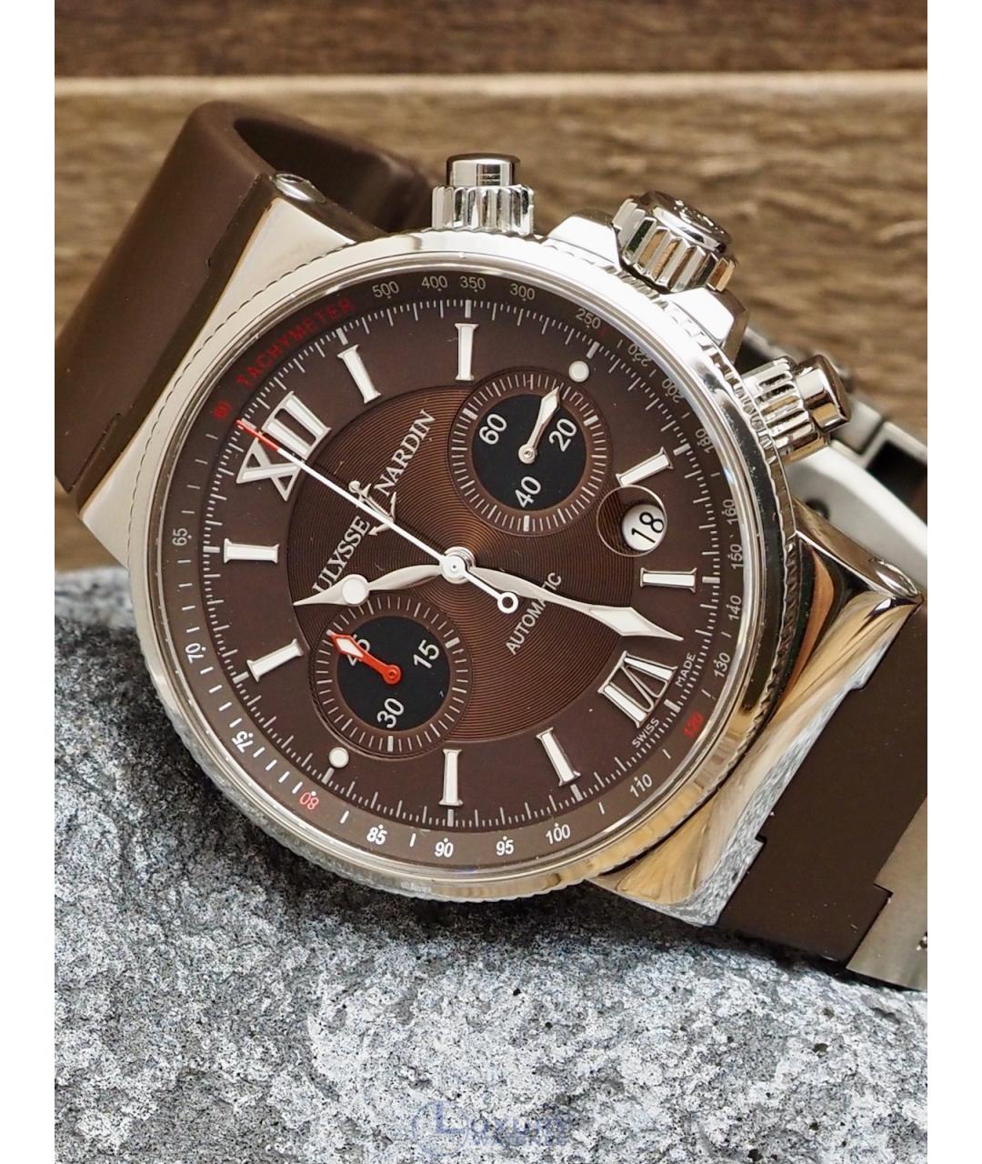 Ulysse Nardin Коричневые металлические часы, фото 2