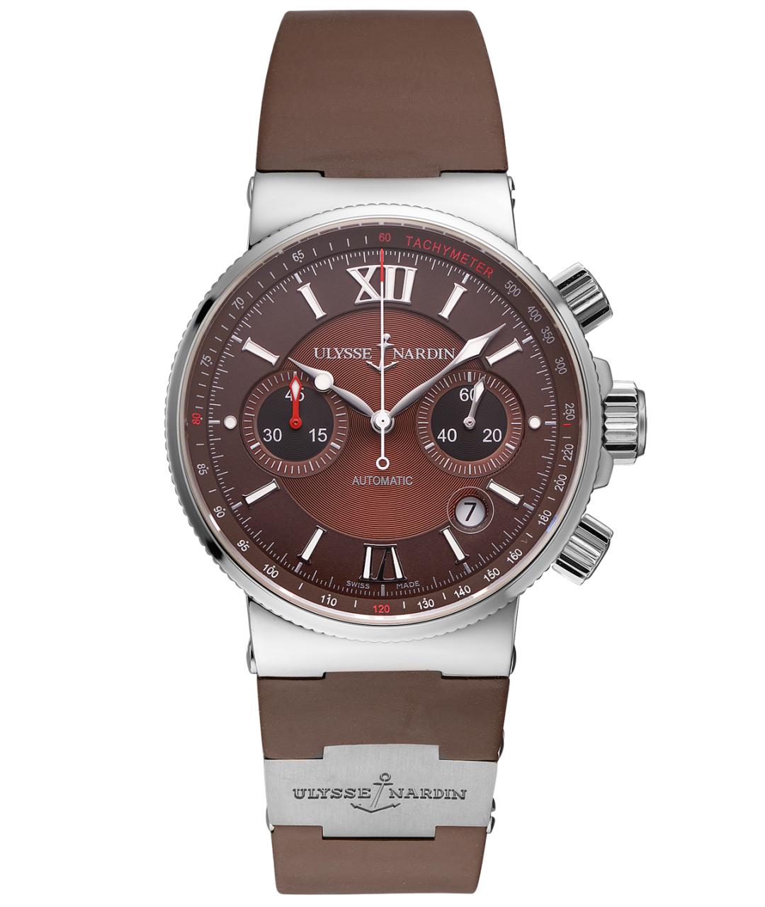 Ulysse Nardin Коричневые металлические часы, фото 5