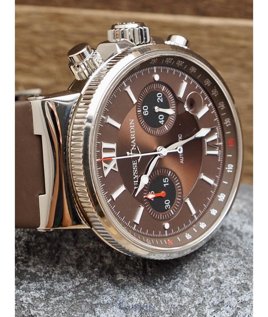 Ulysse Nardin Коричневые металлические часы, фото 3