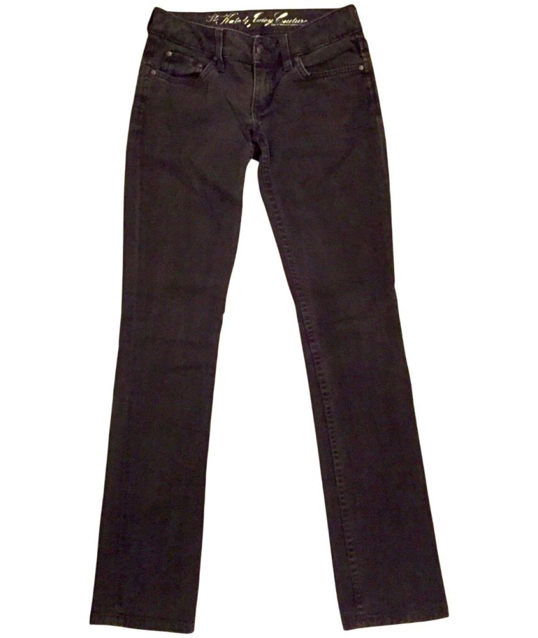 JUICY COUTURE Черные хлопко-эластановые прямые джинсы, фото 8