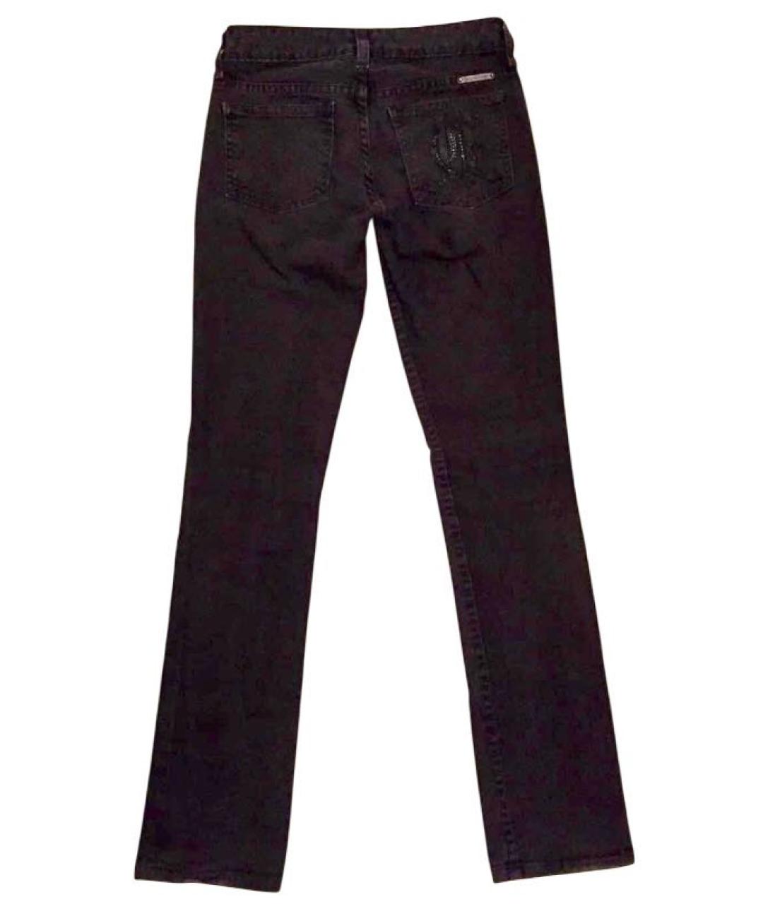 JUICY COUTURE Черные хлопко-эластановые прямые джинсы, фото 2