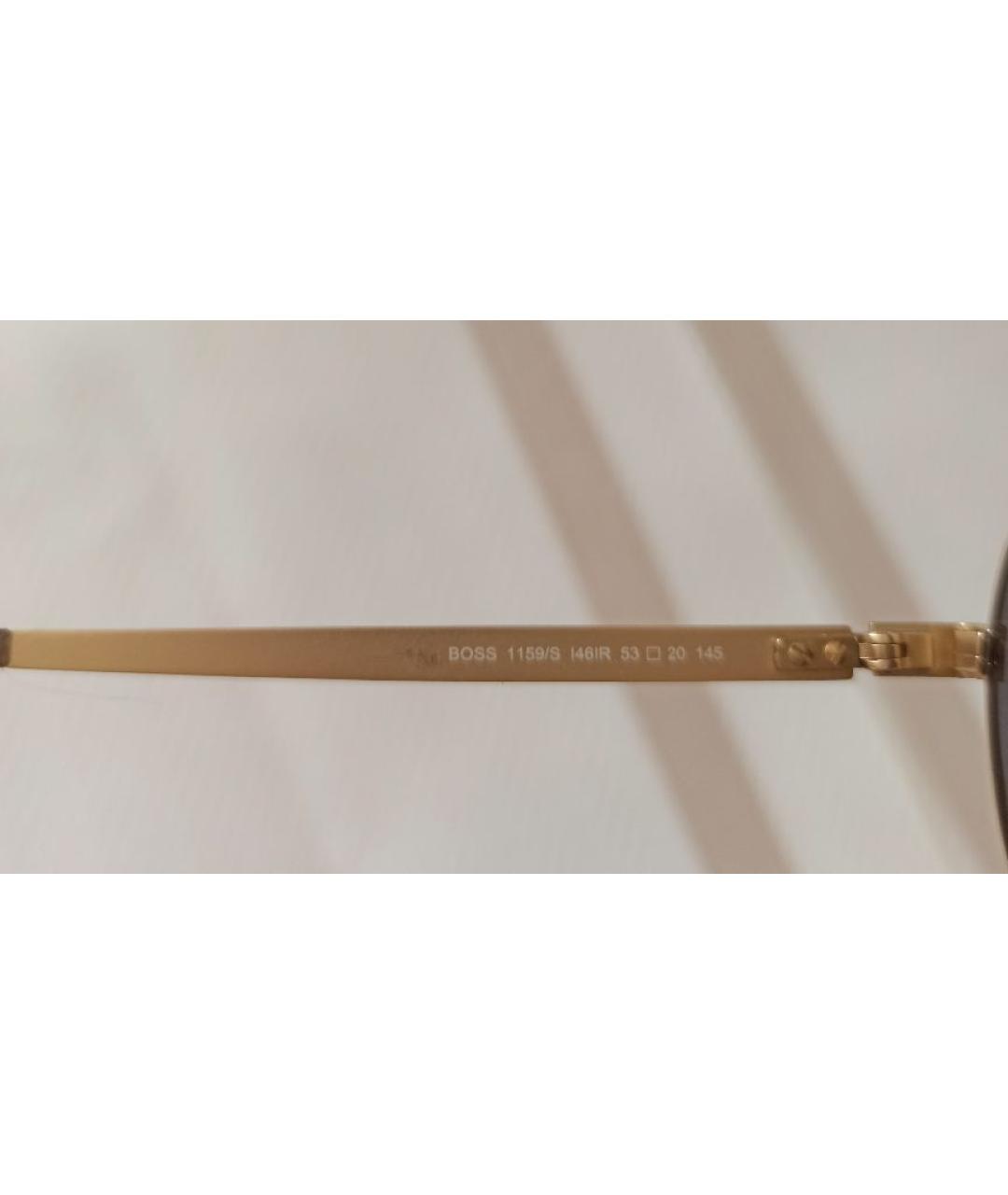 HUGO BOSS Черные металлические солнцезащитные очки, фото 7