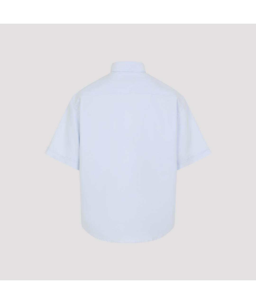 Ami Paris Голубая хлопковая кэжуал рубашка, фото 2