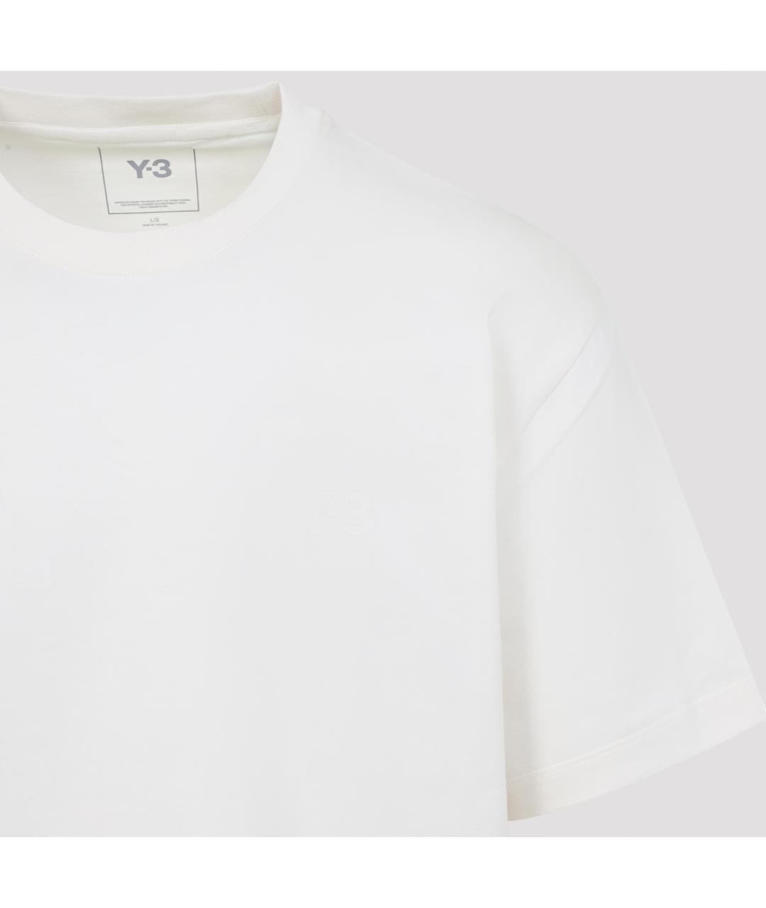 Y-3 Белая хлопковая футболка, фото 4