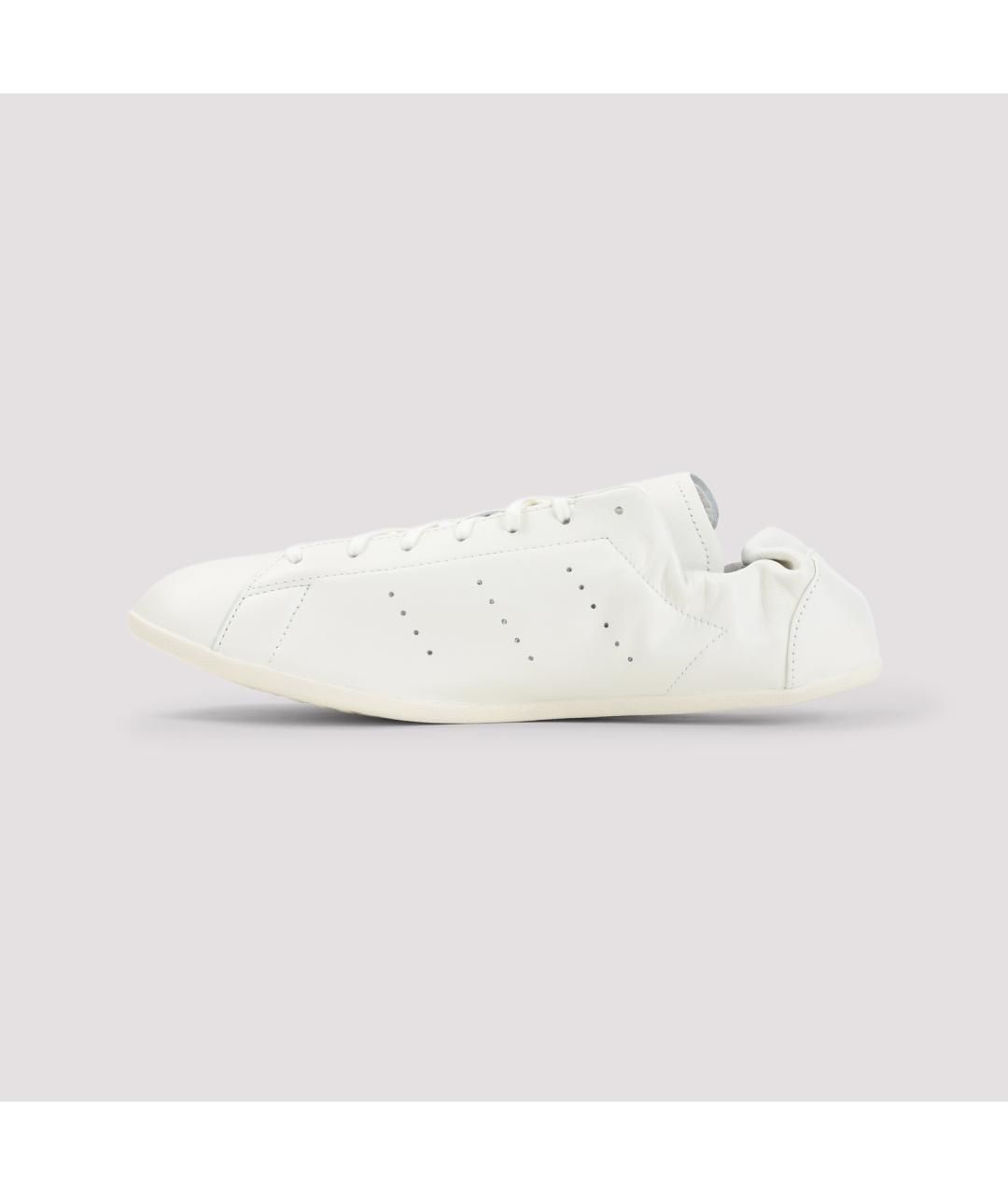 Y-3 Белые кожаные низкие кроссовки / кеды, фото 3