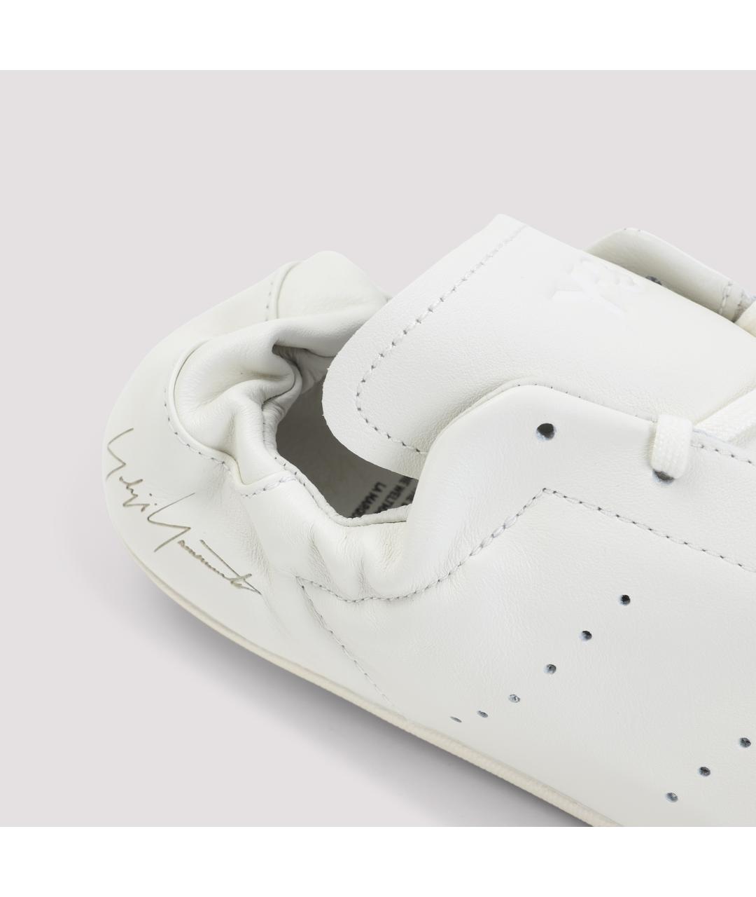 Y-3 Белые кожаные низкие кроссовки / кеды, фото 5