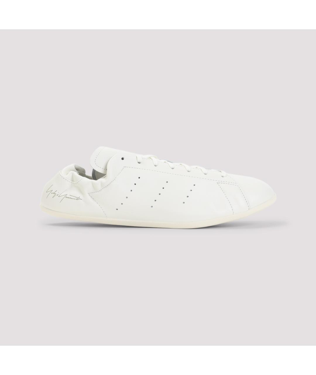 Y-3 Белые кожаные низкие кроссовки / кеды, фото 2