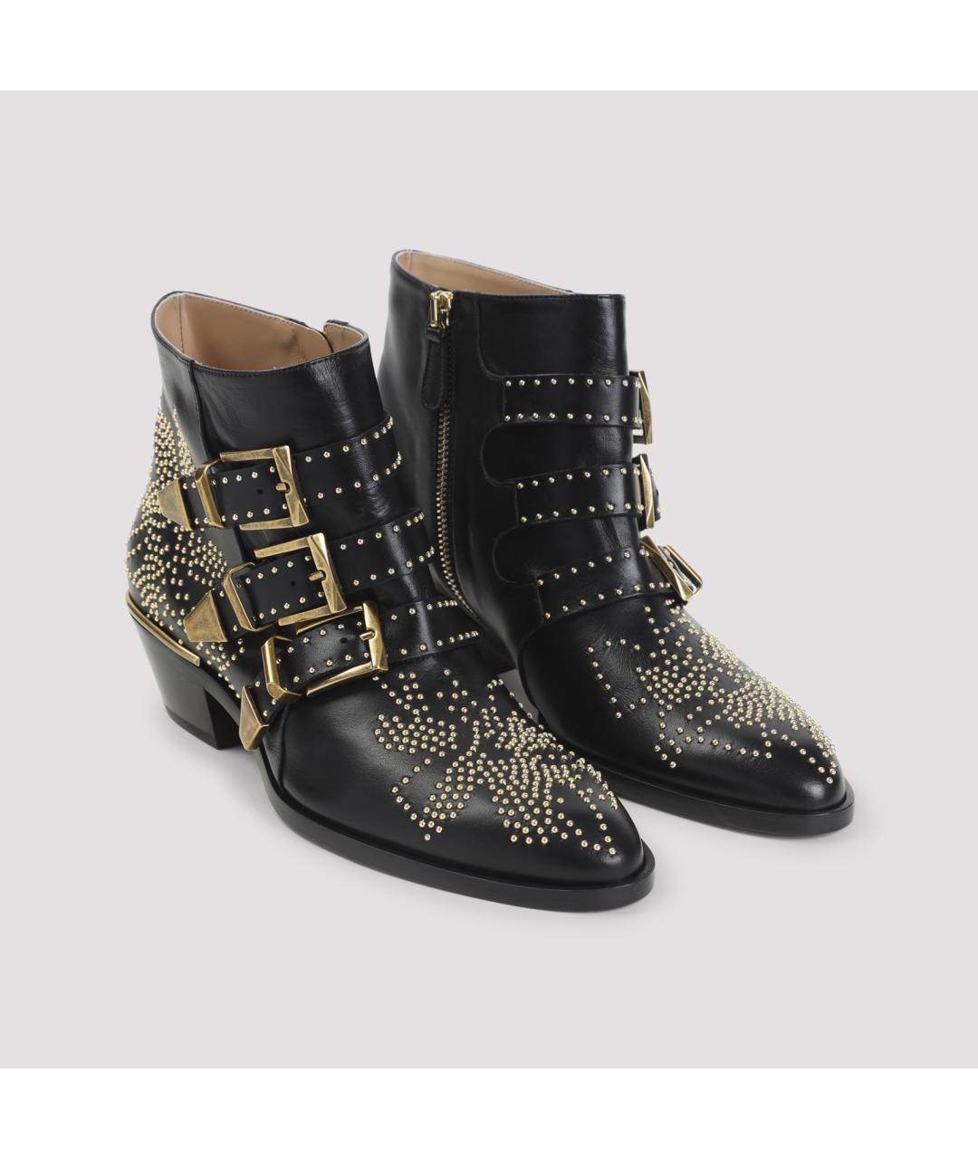 CHLOE Черные кожаные ботинки, фото 3