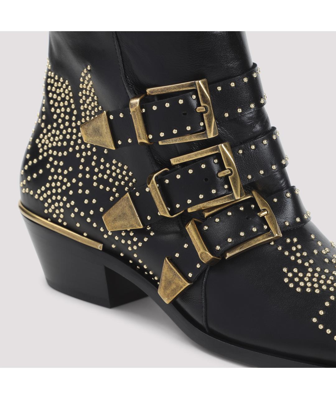 CHLOE Черные кожаные ботинки, фото 4