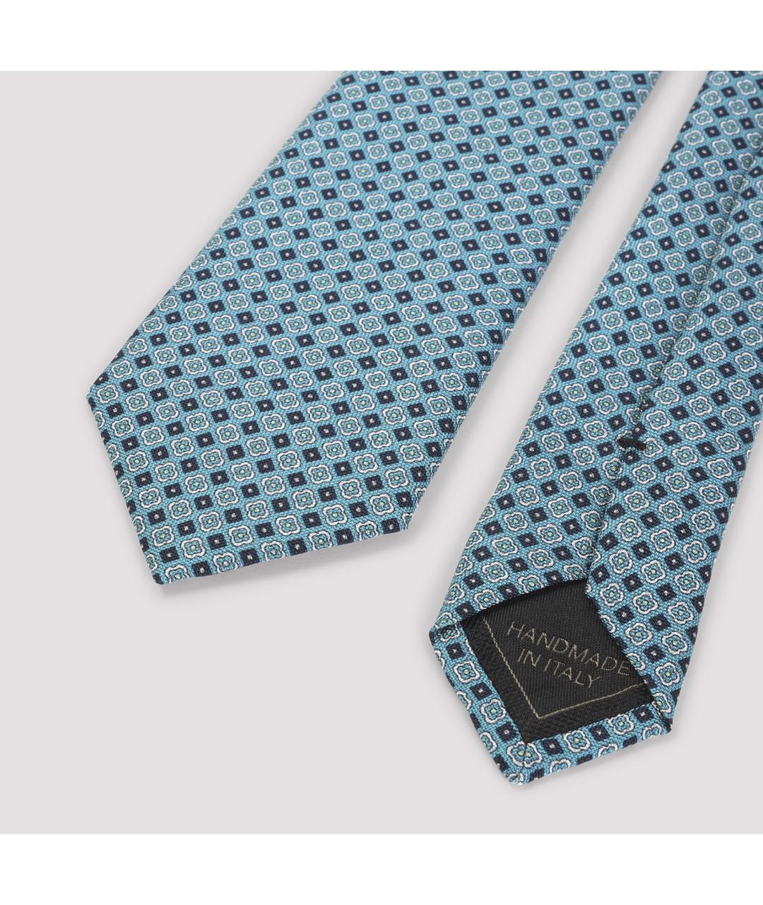 BRIONI Синий шелковый галстук, фото 3