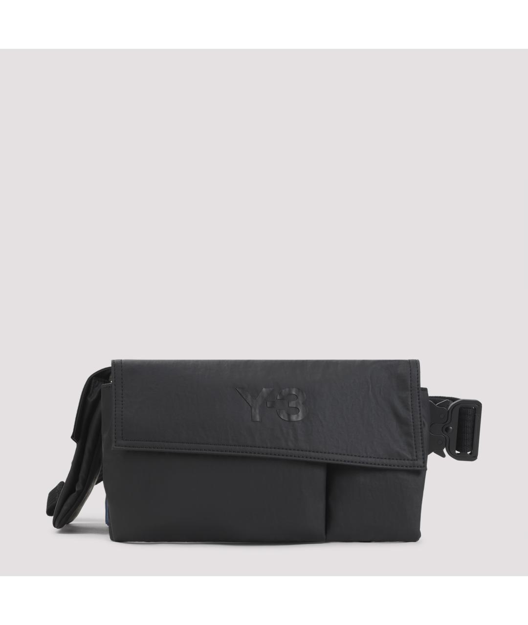 Y-3 Черная синтетическая поясная сумка, фото 2