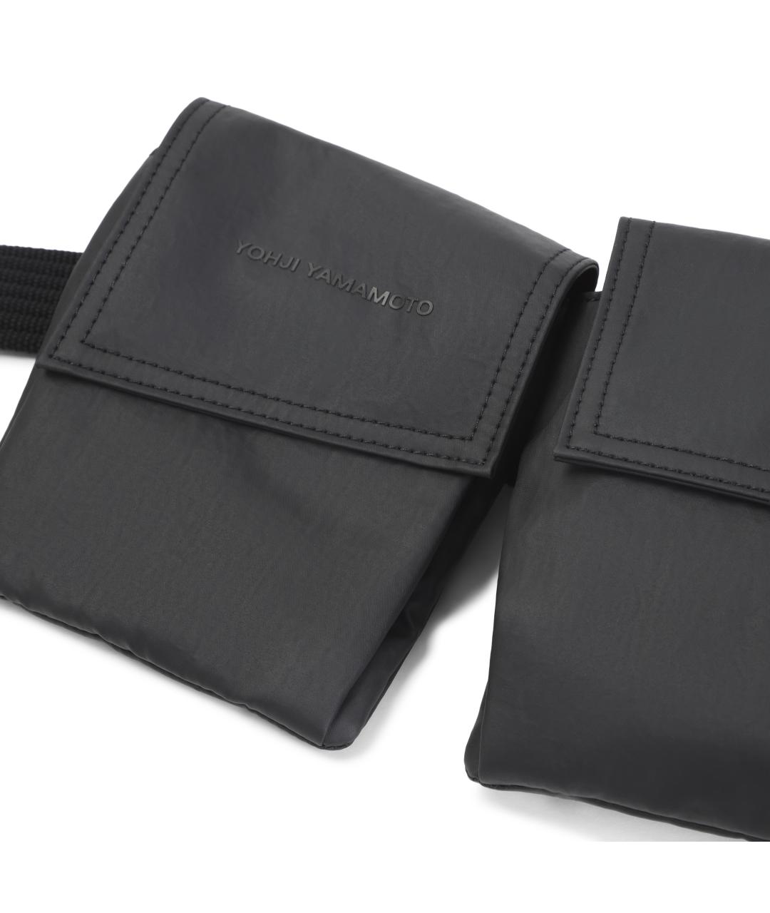 Y-3 Черная синтетическая поясная сумка, фото 5