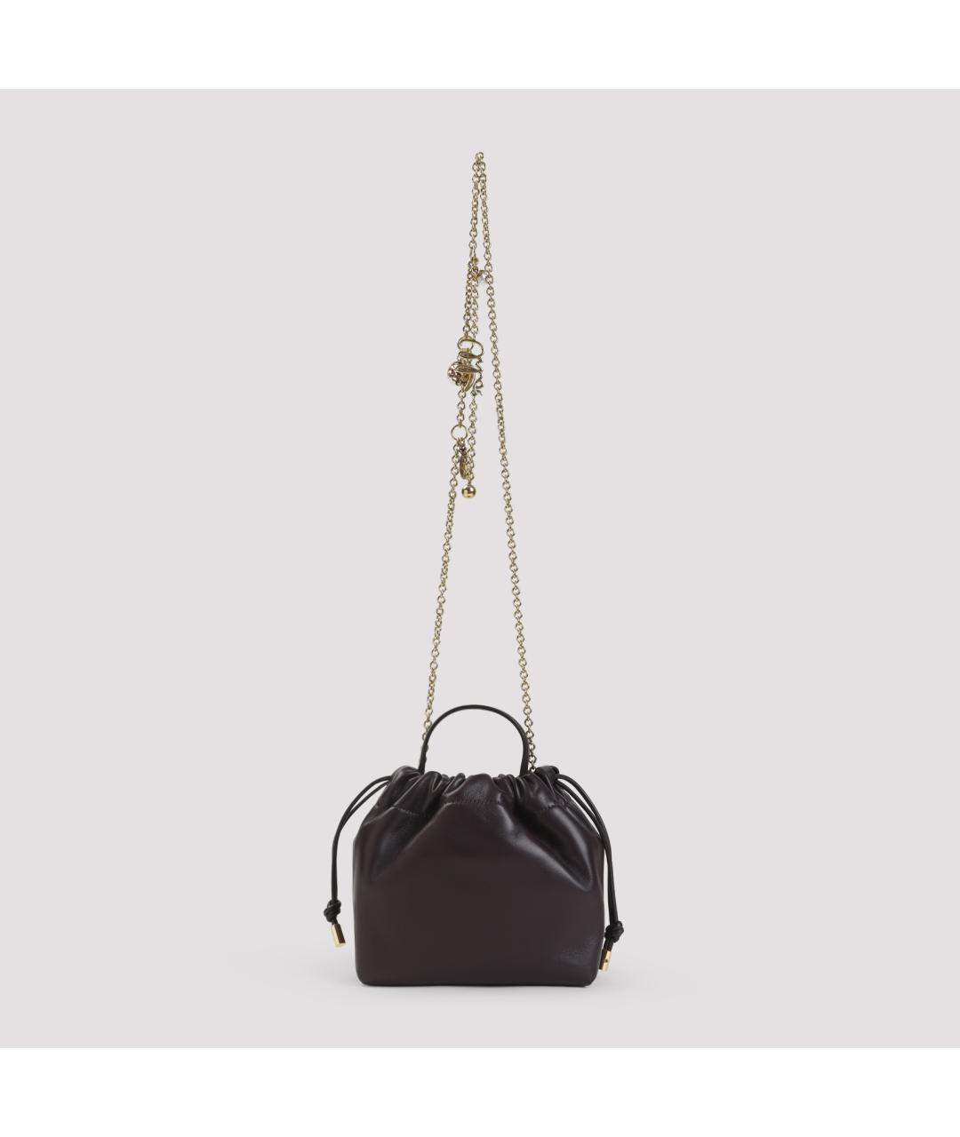 CHLOE Коричневая кожаная сумка через плечо, фото 2