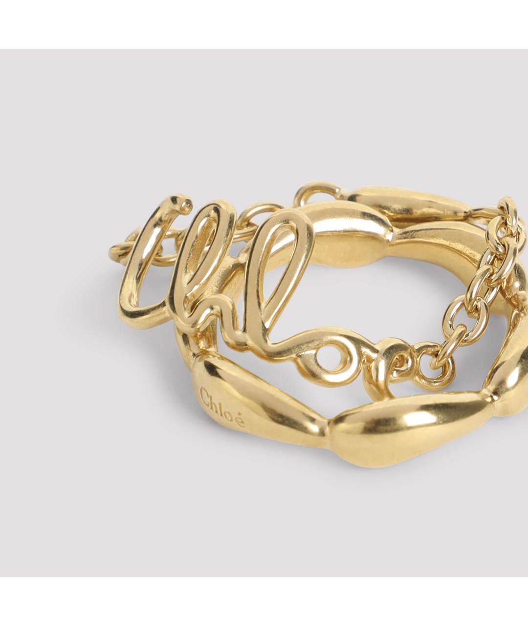 CHLOE Золотое металлическое кольцо, фото 6