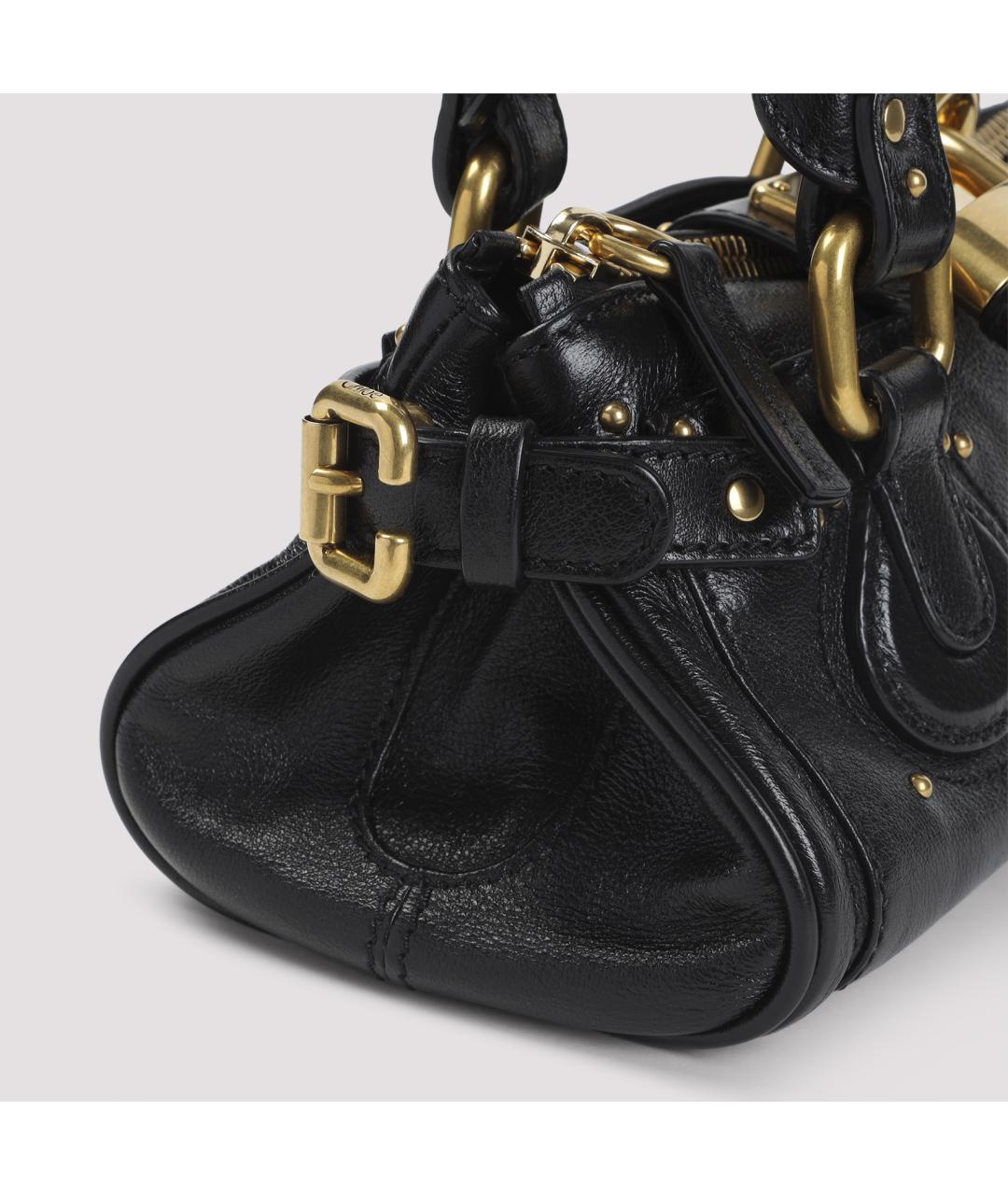 CHLOE Черная кожаная сумка через плечо, фото 3