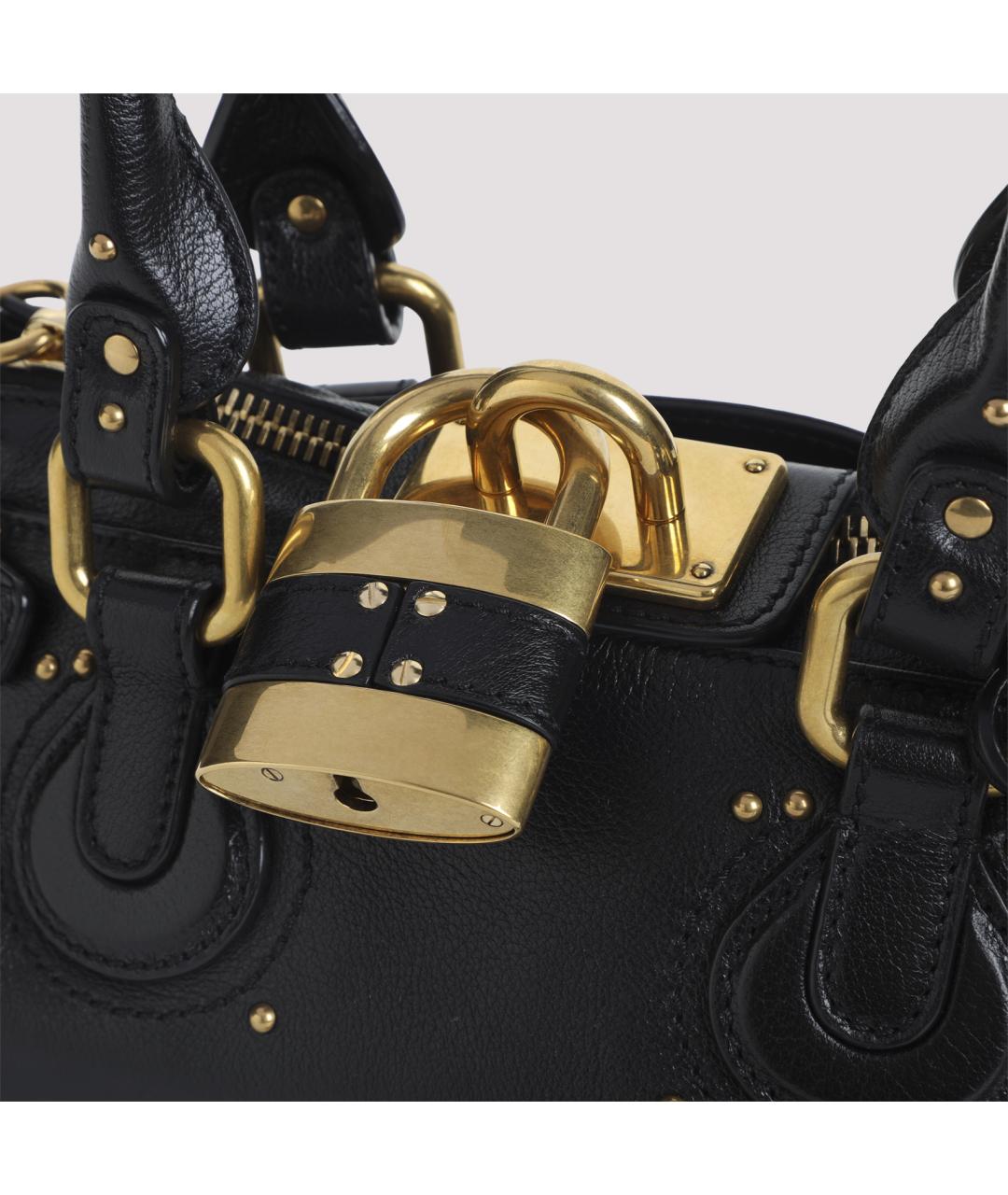 CHLOE Черная кожаная сумка через плечо, фото 4